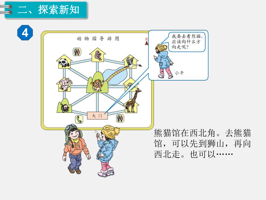 人教版三下数学第1单元 位置与方向精品课件：4. 简单的路线图.ppt_第3页