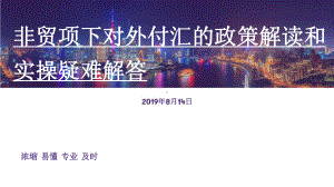 非贸项下对外付汇的政策解读和实操疑难解答课件.pptx