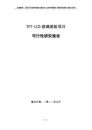 TFT-LCD玻璃基板项目可行性报告（写作模板）.doc