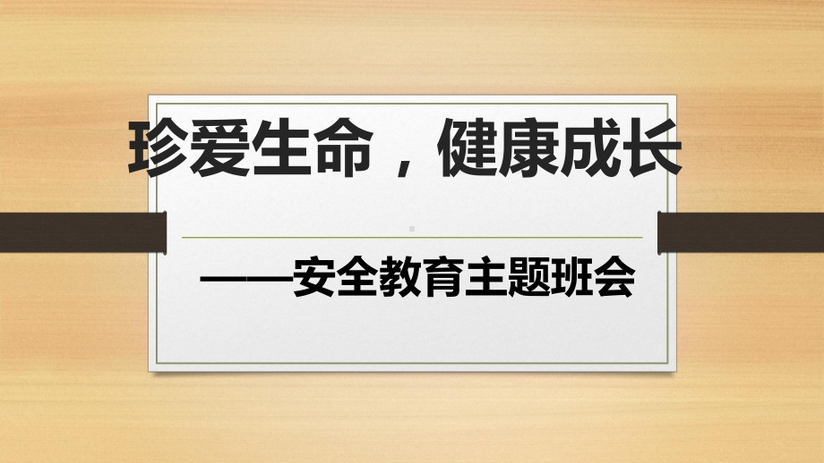 珍爱生命健康成长 ppt课件 2023春高中安全教育主题班会.pptx_第1页