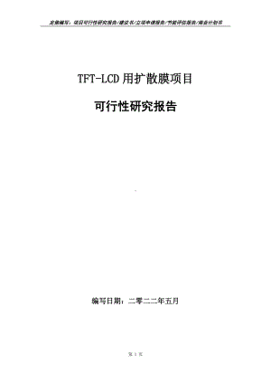 TFT-LCD用扩散膜项目可行性报告（写作模板）.doc