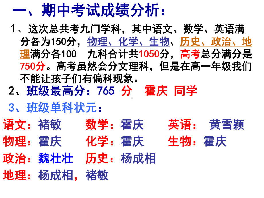 高一年级第二学期期中考试总结分析及家长会课件共3.ppt_第3页