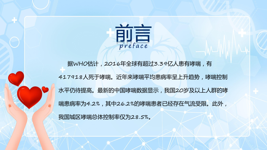 蓝色科技风世界防治哮喘日实用课程（ppt）课件.pptx_第2页