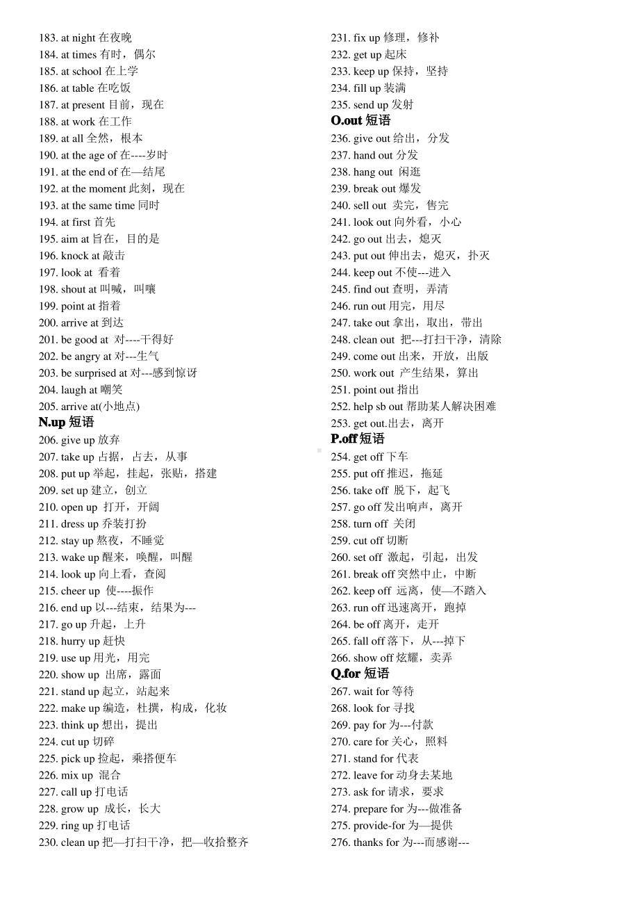 初中英语短语归纳(打印版).pdf_第3页