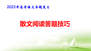 2023年高考语文专题复习：散文阅读题答题技巧 课件67张.pptx