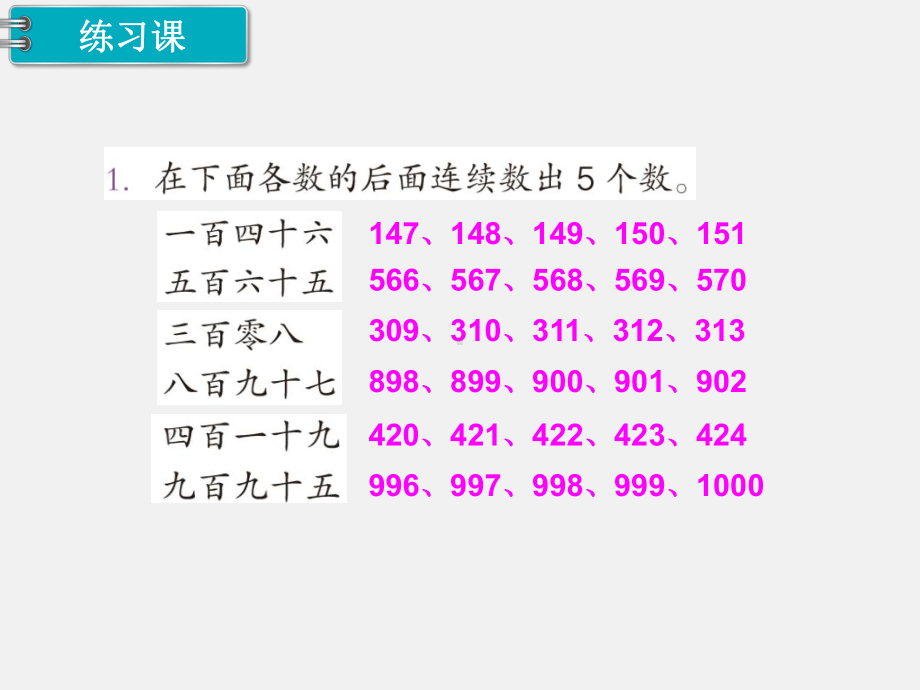 人教版二年级下册第7单元万以内数的认识精品课件：第4课时练习课.ppt_第2页