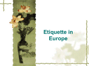 Etiquette in Europe.ppt