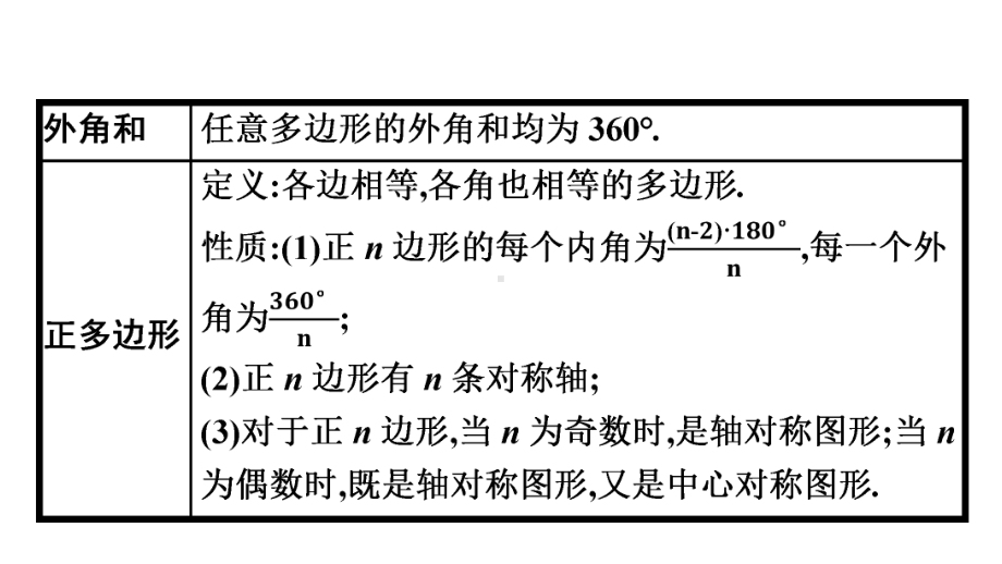 2021年中考一轮复习人教版数学ppt课件第20讲　多边形与平行四边形.pptx_第3页