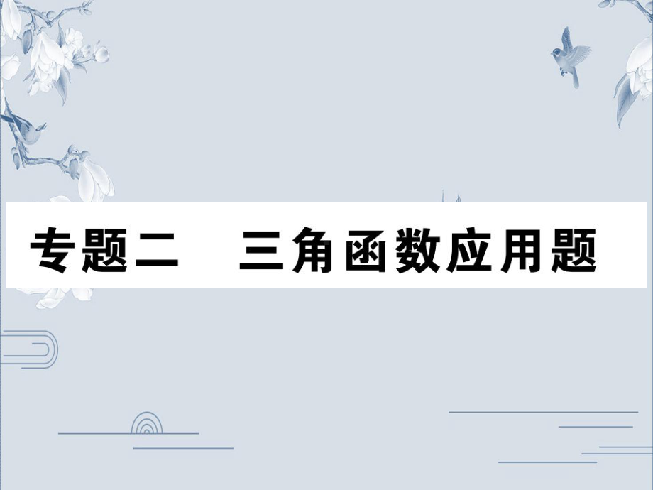 2020中考数学复习ppt课件：专题二 三角函数应用题(共43张PPT).ppt_第1页