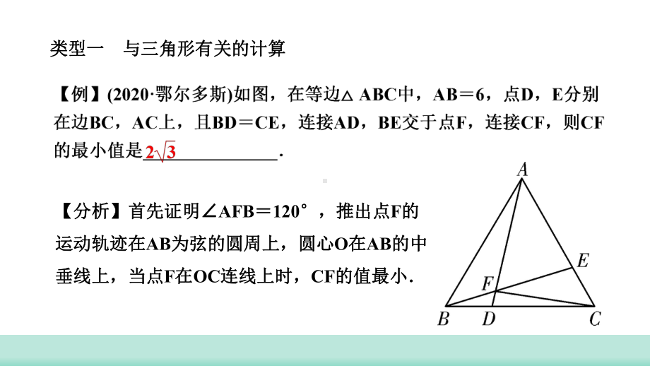 2021年山西中考数学二轮复习 题型集训专题二 与三角形、四边形、圆有关的计算 ppt课件 .ppt_第3页