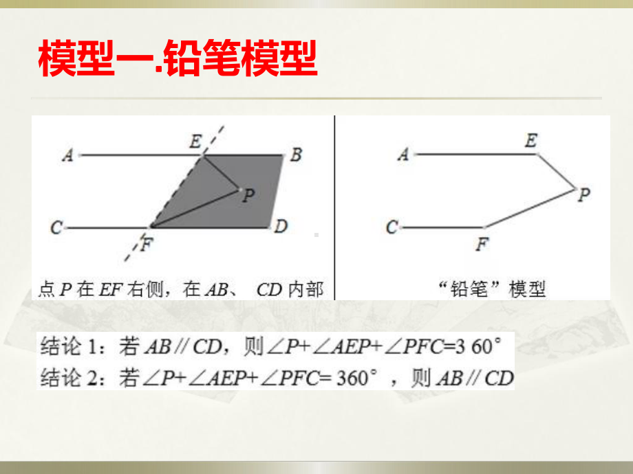 2018-2019学年中考备考《相交线与平行线》必备4大类6种模型(共25张PPT) ppt课件.ppt_第3页