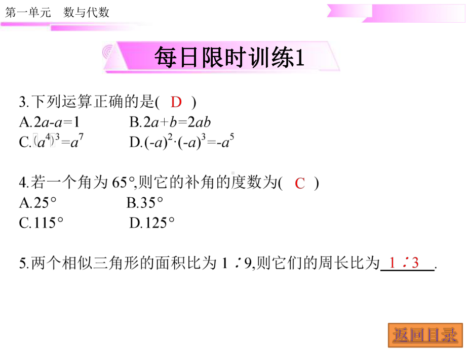 每日限时训练1-5-2020届中考数学二轮复习ppt课件(共23张PPT).ppt_第3页