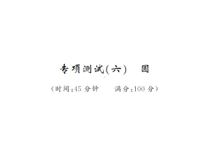 2019年湖南省中考数学总复习ppt课件：专项测试（六）圆(共22张PPT).ppt