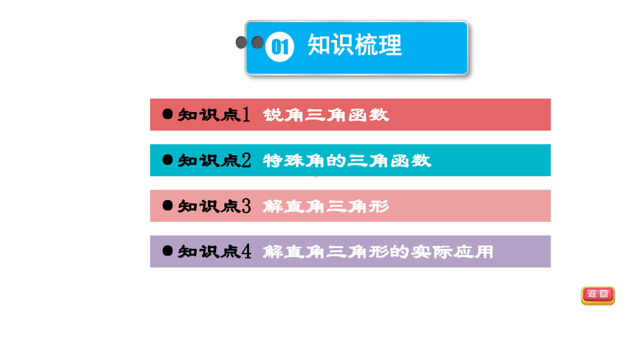 2021年中考一轮复习数学基础知识梳理第22课时　锐角三角函数与解直角三角形（福建专用） ppt课件.ppt_第3页