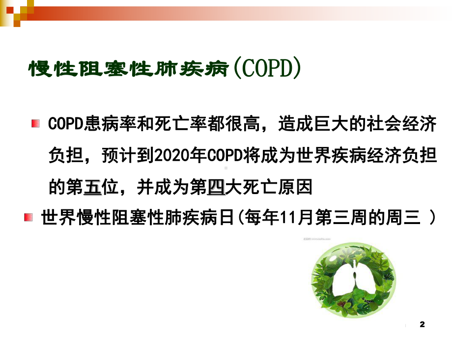 内科慢性阻塞性肺疾病第二章09节2013慢性阻塞性肺疾病COPD.pptx_第2页