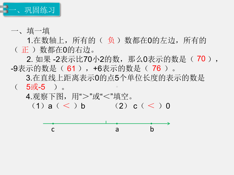 人教版六下数学第1单元负数精品课件：第3课时 练习课.pptx_第2页