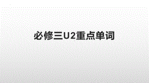 Unit 2 Natural Disasters 重点单词（ppt课件）-2023新牛津译林版（2020）《高中英语》必修第三册.pptx