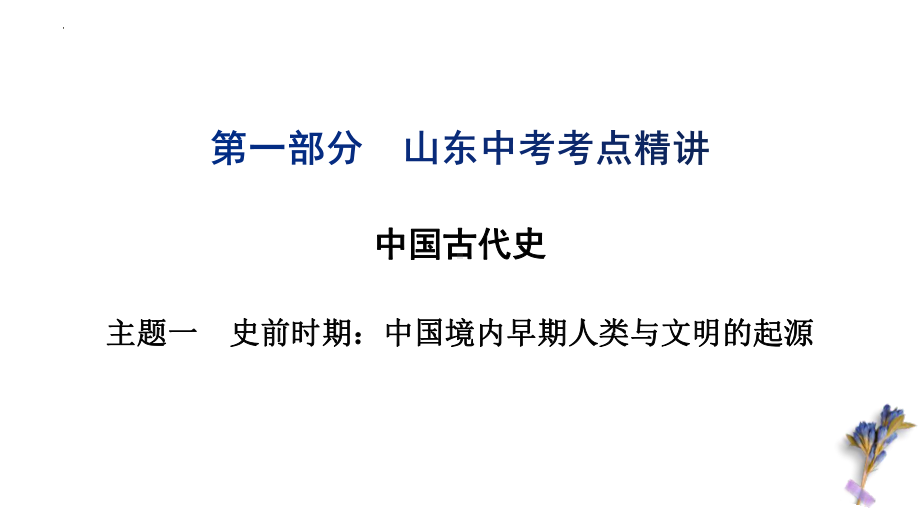 山东省2023年中考一轮复习史前时期：中国境内早期人类与文明的起源ppt课件.pptx_第2页