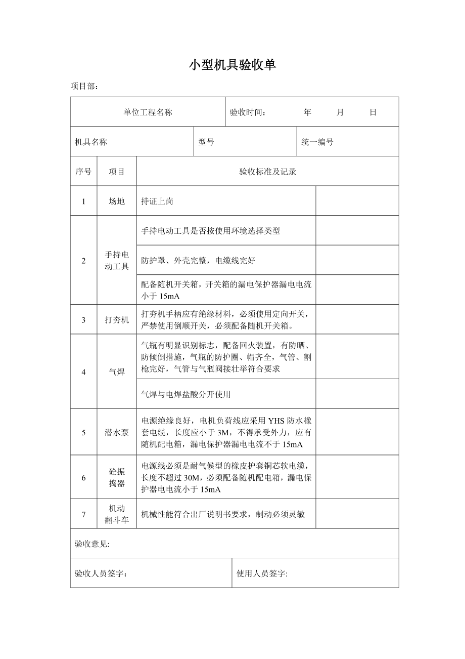 小型机具验收单.docx_第1页