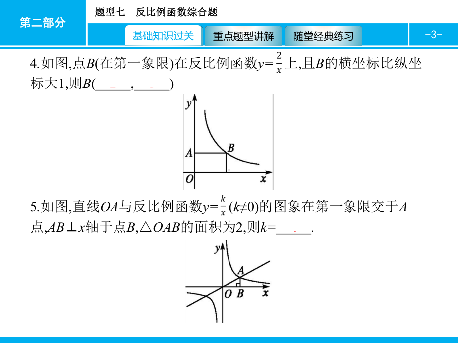 2019届中考数学专题复习ppt课件：第二部分 专题突破7 反比例函数综合题(共25张PPT).pptx_第3页