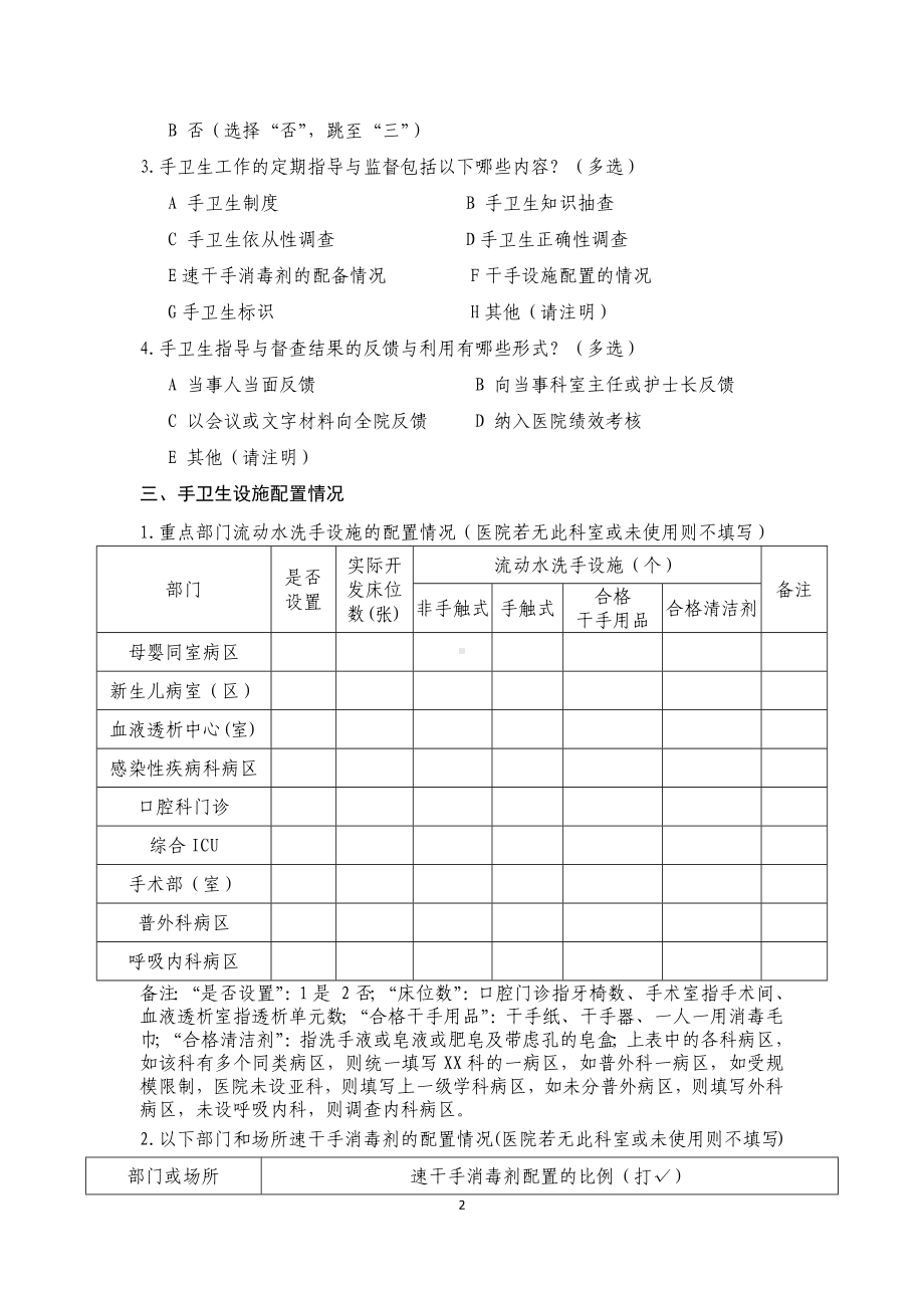 手卫生工作现状自评表.docx_第2页