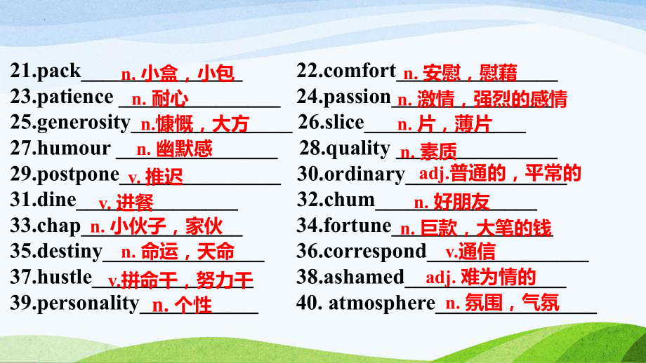 Unit 4 单元知识清单（ppt课件）-2023新外研版（2019）《高中英语》必修第一册.pptx_第3页