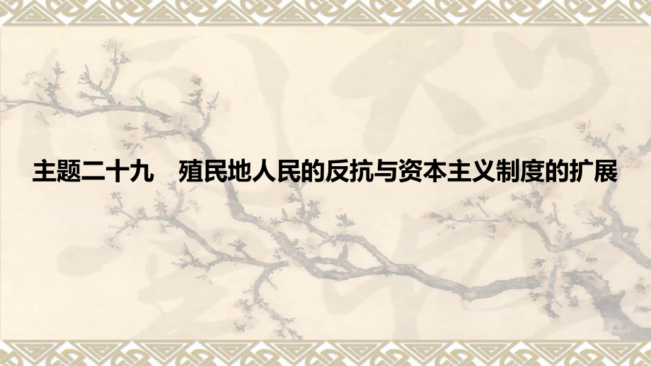 主题29 殖民地人民的反抗与资本主义制度的扩展ppt课件 2023年安徽省中考备考一轮复习.pptx_第1页