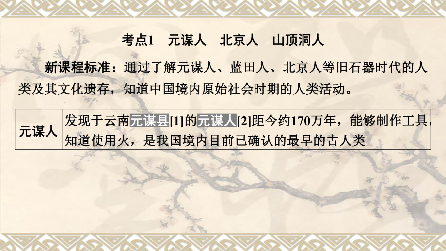 2023年安徽省中考历史备考一轮复习ppt课件：第一单元 史前时期：中国境内早期人类与文明的起源.pptx_第2页