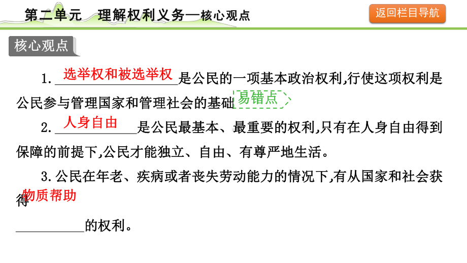 八年级下册第二单元 理解权利义务 ppt课件-2023年中考备考道德与法治一轮复习.pptx_第2页