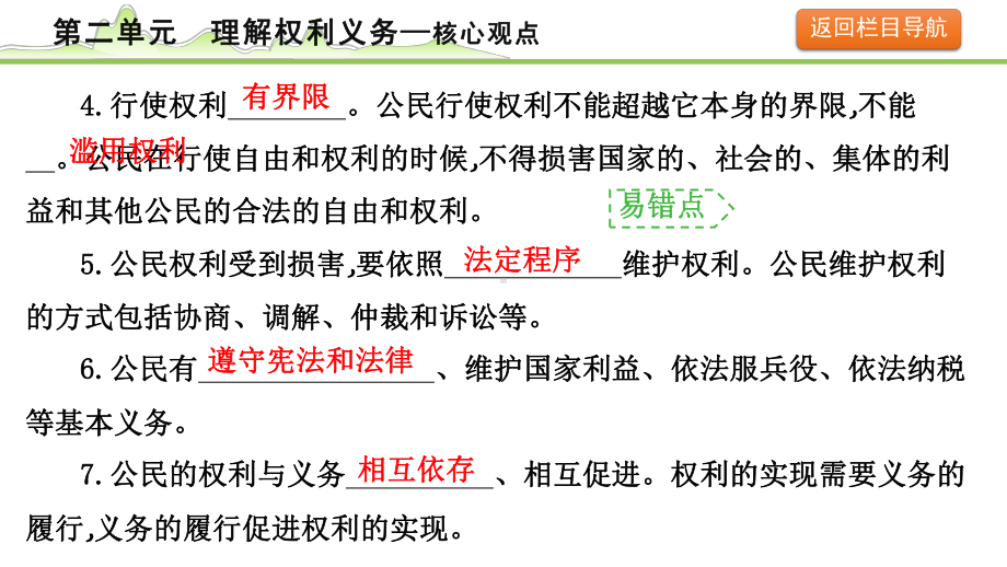 八年级下册第二单元 理解权利义务 ppt课件-2023年中考备考道德与法治一轮复习.pptx_第3页