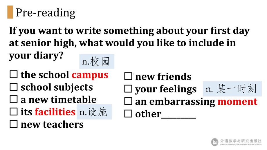 Unit 1 A New Start Starting out & Understanding Ideas （ppt课件）-2023新外研版（2019）《高中英语》必修第一册.pptx_第3页