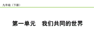 2023中考道德与法治一轮复习课本考点梳理 我们共同的世界 ppt课件.pptx