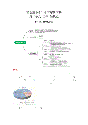 2023新青岛版（六三制）五年级下册《科学》第二单元 空气（知识点总结）.docx