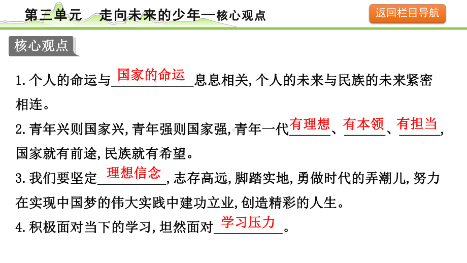 九年级下册第三单元 走向未来的少年 ppt课件-2023年中考备考道德与法治一轮复习.pptx_第2页