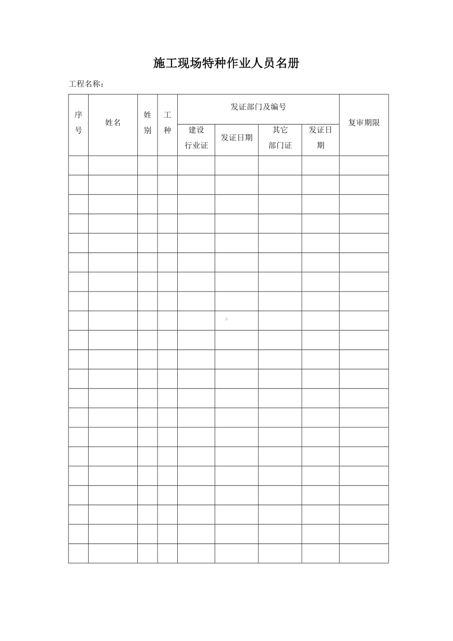 施工现场特种作业人员名册.docx_第1页