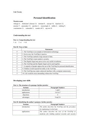 大学二年级上册创意阅读3 Unit 20 Twenty.doc