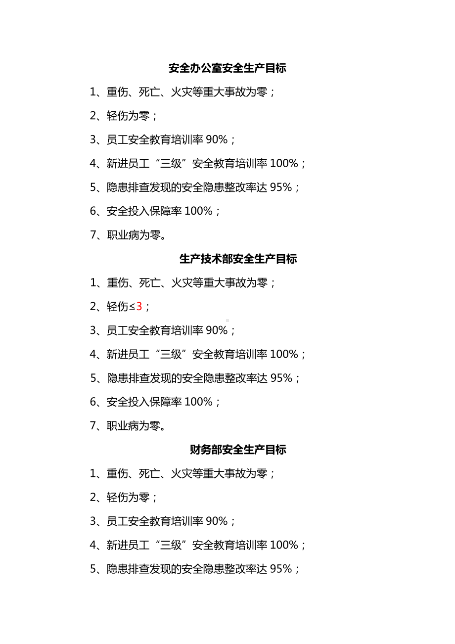 安全生产目标分解内容.docx_第2页