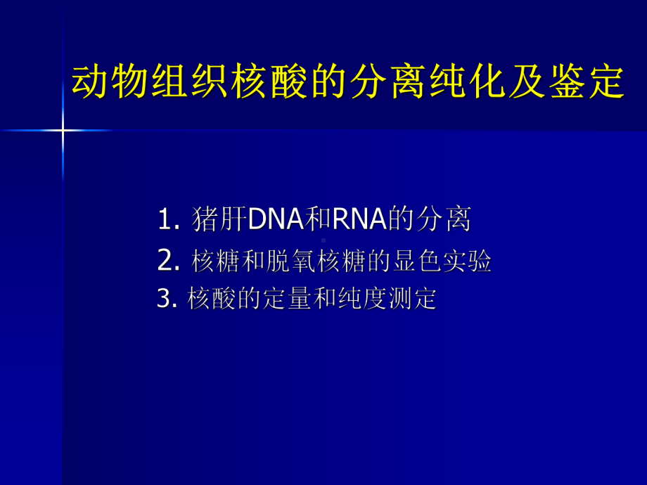 大二生化实验张蕾实验十三 动物组织核酸的分离、鉴定和含量测定.pptx_第1页