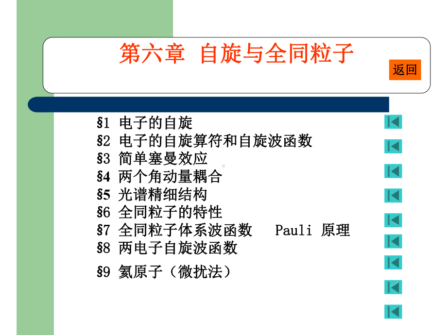 量子力学教程第二版周世勋课件袁松柳第六章自旋与全同粒子.pptx_第1页