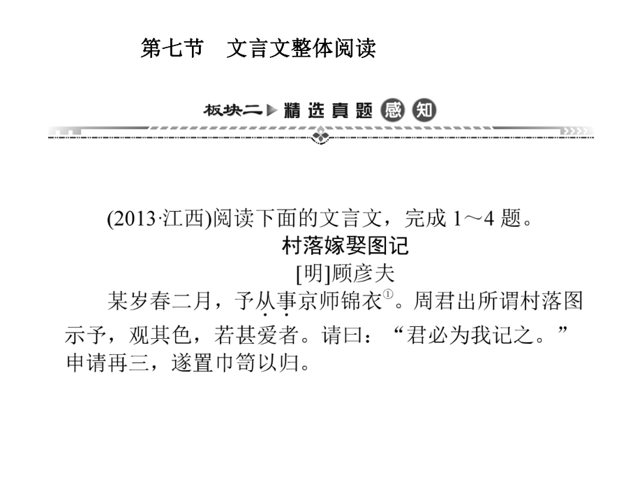 湘教考苑《专题六之文言文整体阅读》.ppt_第1页