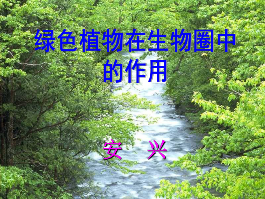 绿色植物在生物圈中的作用.ppt_第1页