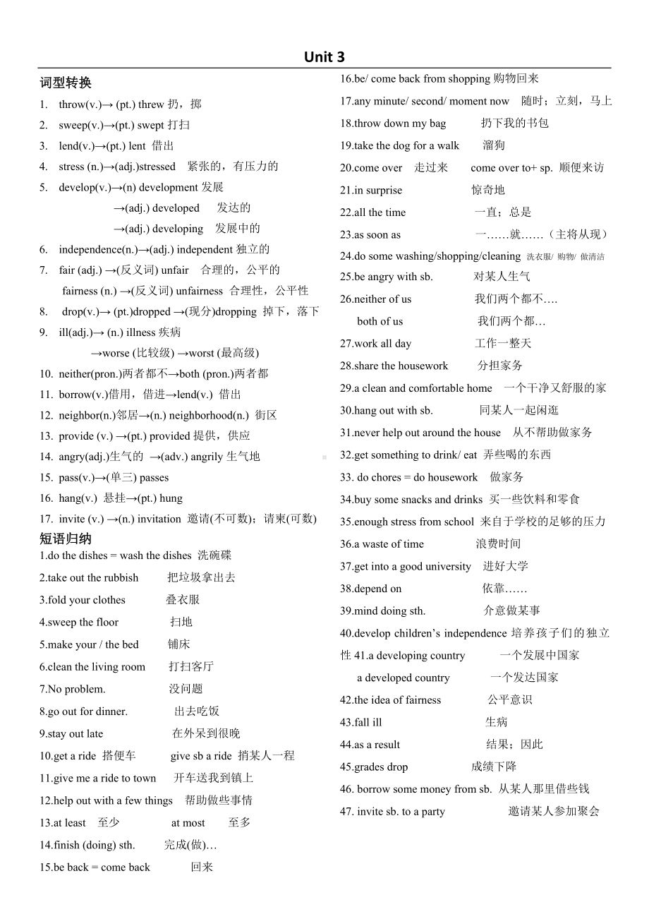 -人教新目标版八年级下册《英语》Unit 3 知识点归纳.docx_第1页