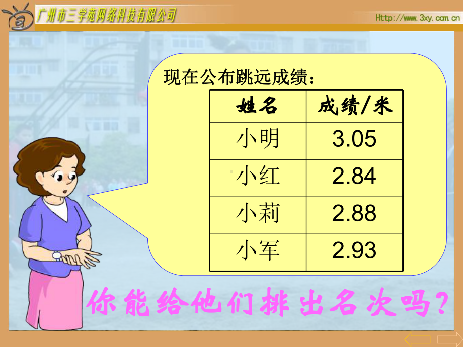 人教版新课标小学数学三年级下册《小数的大小比较课件》课件 (2).ppt_第3页