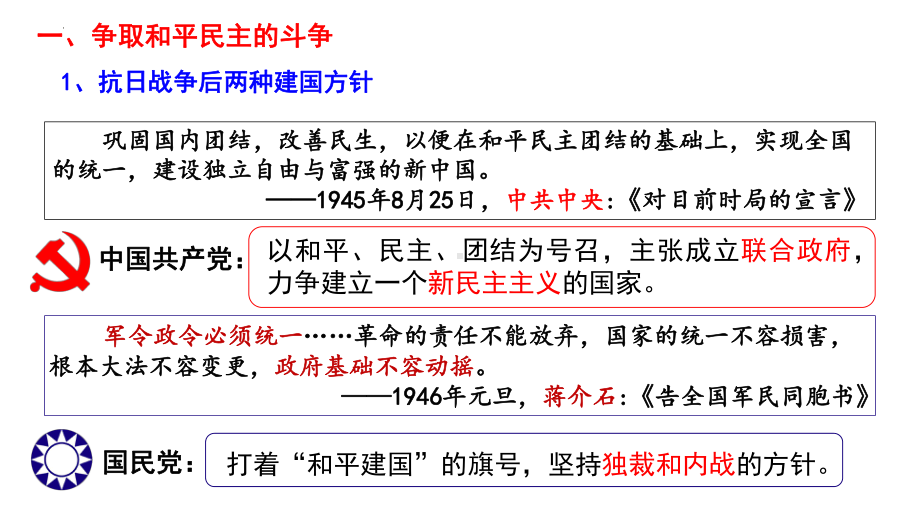 第25课 人民解放战争 同步教学ppt课件 (2)-（部）统编版《高中历史》必修中外历史纲要上册.pptx_第3页