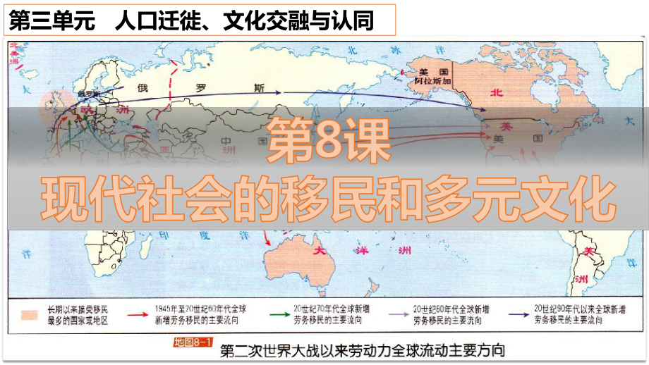 历史部编版高中选择性必修三（2019年新编）第8课 现代社会的移民和多元文化 课件.pptx_第2页