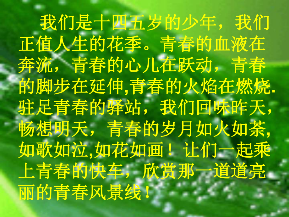 青春随想(公开课).ppt_第1页