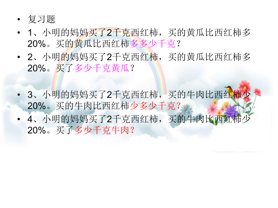 已知一个数的百分之几是多少、求这个数5.ppt_第1页