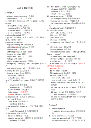 -人教新目标版八年级下册《英语》 Unit 5 知识归纳.docx