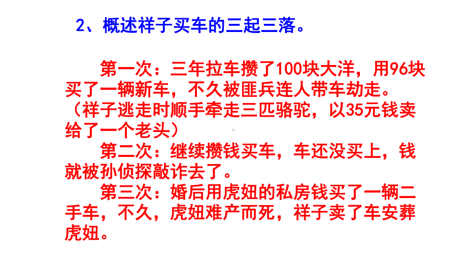 七下语文名著阅读《骆驼祥子》知识点集锦含答案.pptx_第3页