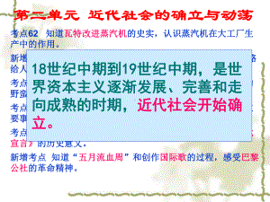 九年级上册第二单元近代社会的确立与动荡复习课件[北师大版].ppt